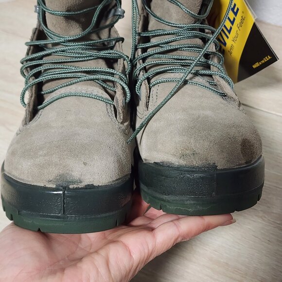 Men\'s Belleville Combat Boots Steel Toe Gore-Tex Size 6 Gray Work Shoe Made USA main image 5
